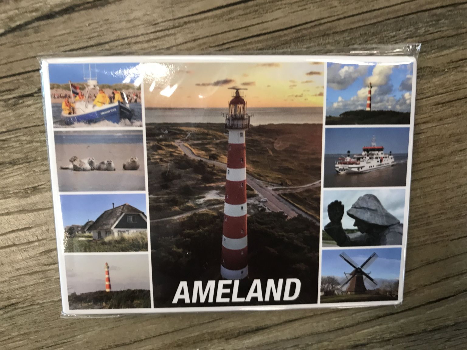 Magneet met 9 afbeeldingen van Ameland - webshop VVV Ameland