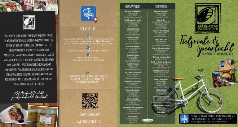 Interactieve wandelspeurtocht & fietsroute Amelands Produkt - VVV Ameland