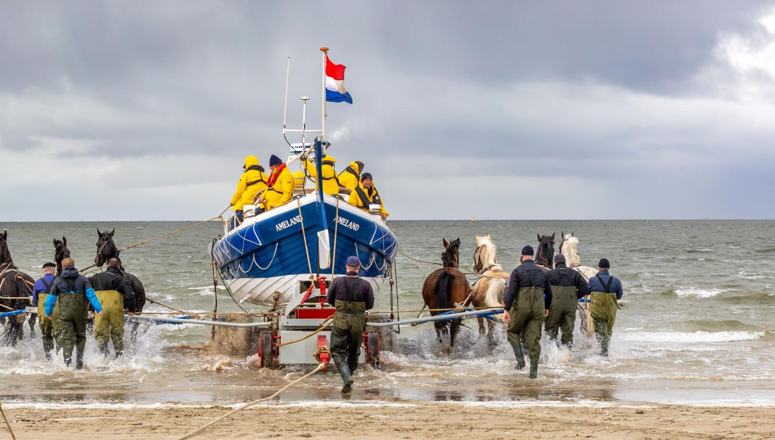 Demonstratie paardenreddingsboot - VVV Ameland